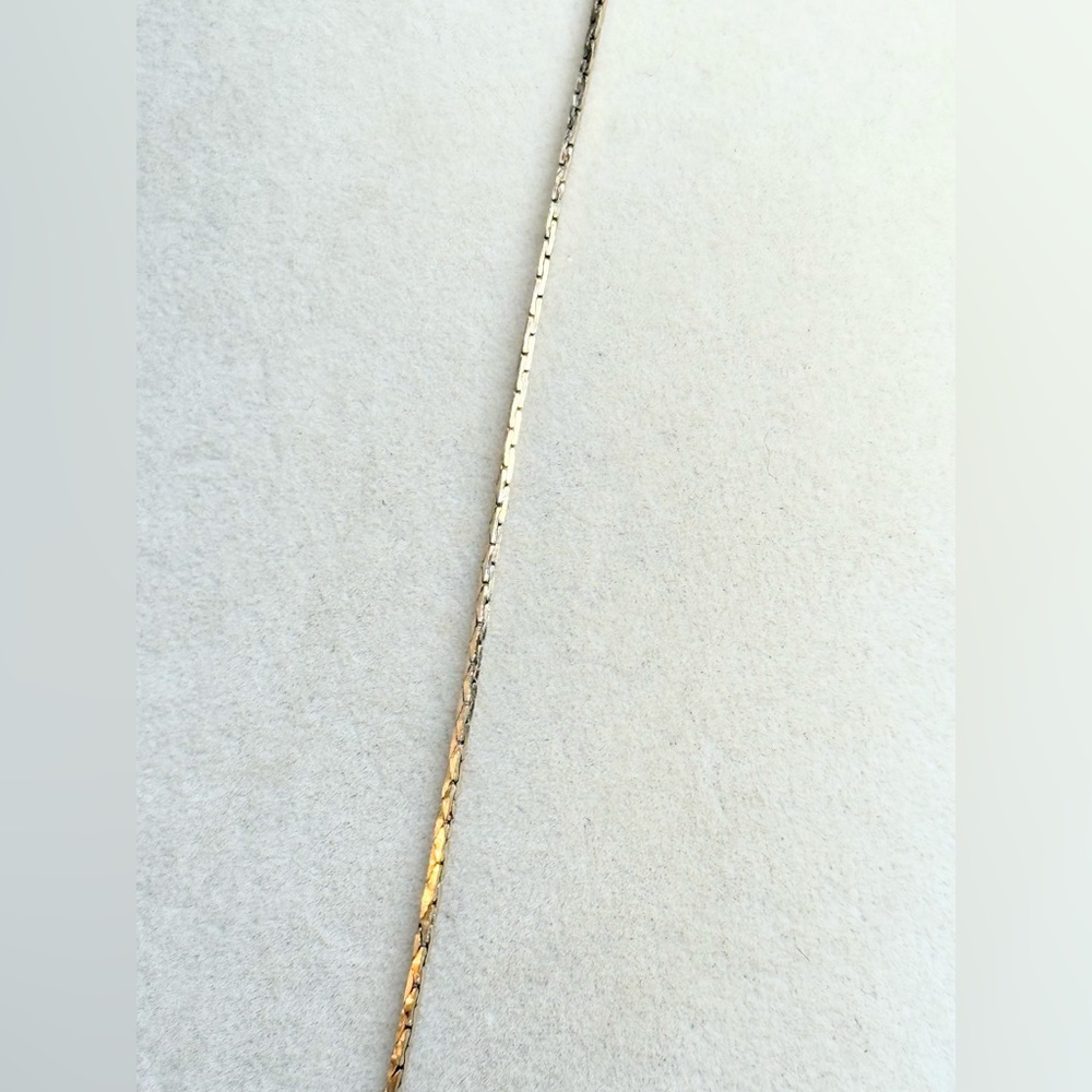 Vintage Gold Tone Heart Pendant Necklace with Clear Faceted Stone on Chain - Picture 7 of 10
